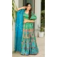 Women Silk Navratri Chaniya Choli Designer Digital Printed Sea Green - 160851264