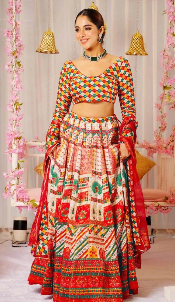 Women Navratri Chaniya Choli Designer Digital Printed Silk Multy - 160851265