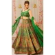 Women Silk Navratri Chaniya Choli Green Designer Digital Printed - 160851266