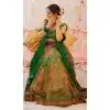 Women Silk Navratri Chaniya Choli Green Designer Digital Printed Plus Size