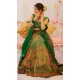 Women Silk Navratri Chaniya Choli Green Designer Digital Printed - 160851266
