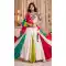 Women White Designer Embroidery Work Navratri Chaniya Choli Viscose Cotton - 160971353