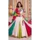 Women White Designer Embroidery Work Navratri Chaniya Choli Viscose Cotton - 160971353