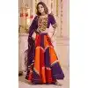 Women Navratri Chaniya Choli Viscose Cotton Designer Embroidery Work Purple Plus Size