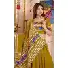 Women Designer Embroidery Work Viscose Cotton Green Navratri Chaniya Choli Plus Size