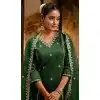 Green Silk Blend Resham Work Festival Wear Readymade Plus Size Salwar Kameez - 12135205734