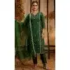 Green Silk Blend Resham Work Festival Wear Readymade Plus Size Salwar Kameez - 12135205734