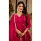 Maroon Silk Blend Resham Work Festival Wear Readymade Salwar Kameez - 12135205735
