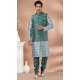 Multi Color Silk Digital Printed Part Wear Mens Kurta With Jacket - 12144205818