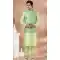 Banarasi Silk Digital Printed Part Wear Mens Kurta With Jacket In Lime Green - 12144205821
