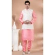 Pink Digital Printed Banarasi Silk Part Wear Mens Kurta With Jacket - 12144205832