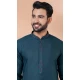 Dark Green Cotton Weaving Work Party Wear Mens Kurta Pajama - 12115205421