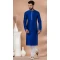 Royal Blue Banarasi Dupion Weaving Work Party Wear Mens Kurta Pajama - 12115205428