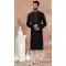 Black Viscose Weaving Work Party Wear Mens Kurta Pajama - 12115205430