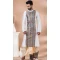 White Cotton Weaving Work Party Wear Mens Kurta Pajama - 12115205432