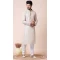 White Cotton Polyester Silk Printed Festival Wear Mens Kurta Pajama - 12116205437