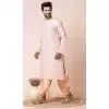 Pink Cotton Polyester Printed Festival Wear Mens Plus Size Kurta Pajama - 12116205460