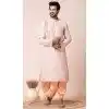 Pink Cotton Polyester Printed Festival Wear Mens Plus Size Kurta Pajama - 12116205460