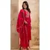 Women Silk Blend Party Wear Salwar Suit Embroidery Rani Pink Plus Size