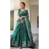 Women Embroidery Gold Crush Party Lehenga Choli Teal Plus Size