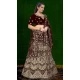 Women Stone Work Wedding Lehenga Embroidery Dark Brown - 12242206635 Women Stone Work Wedding Lehenga Embroidery Dark Brown - 12242206635