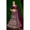 Women Stone Work Purple Wedding Lehenga Embroidery - 12242206639