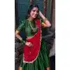 Women Party Lehenga Choli Narayana Pattu Green Embroidery Plus Size