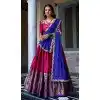 Women Rani Pink Narayana Pattu Embroidery Party Lehenga Choli Plus Size