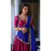 Women Rani Pink Narayana Pattu Embroidery Party Lehenga Choli Plus Size