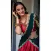 Women Narayana Pattu Party Lehenga Choli Red Embroidery Plus Size