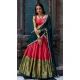 Women Narayana Pattu Party Lehenga Choli Red Embroidery - 12256206712