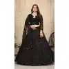 Net Party Lehenga Choli Black Embroidery