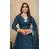 Net Embroidery Teal Blue Party Lehenga Choli