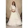 Embroidery White Net Party Lehenga Choli