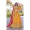 Women Party Lehenga Choli Banarasi Silk Zarkan Mustard - 12268206766