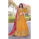 Women Party Lehenga Choli Banarasi Silk Zarkan Mustard - 12268206766