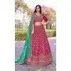 Women Zarkan Rani Pink Banarasi Silk Party Lehenga Choli Plus Size