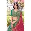Women Banarasi Silk Rama Green Sequence & Coding Thread Work Zarkan Plus Size