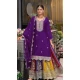 Women Chinon Prettified with Embroidery work Purple Party Wear Salwar Suit - 12297206960