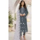 Women Party Wear Salwar Suit Embroidery Work Grey Faux Georgette - 12366207297