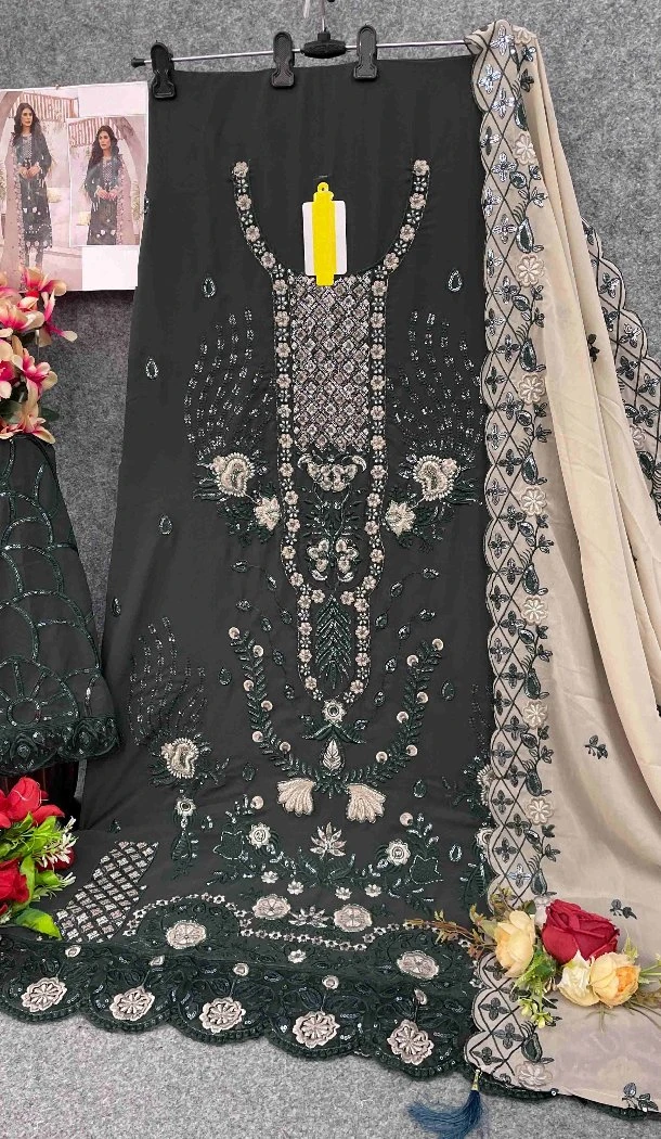 Women Dark Grey Embroidery Work Faux Georgette Party Wear Salwar Suit - 12366207299 Women Dark Grey Embroidery Work Faux Georgette Party Wear Salwar Suit - 12366207299