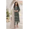 Women Dark Grey Embroidery Work Faux Georgette Party Wear Salwar Suit - 12366207299