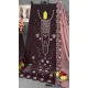 Women Embroidery Work Faux Georgette Purple Party Wear Salwar Suit - 12366207300