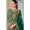 Women Pure Butterfly Net Green Anarkali Suit Front & Back Heavy Stone Work Plus Size