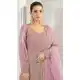 Women Light Pink Heavy Full Of Stone Work Anarkali Suit Pure Butterfly Twill Net - 12439207673