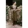Women Viscose Rayon Party Wear Salwar Suit Embroidery Mehendi Green Plus Size