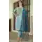 Women Embroidery Party Wear Salwar Suit Sky Blue Viscose Rayon - 12486207903