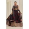 Women Black Organza Floral Printed Lehenga Choli - 12488207907
