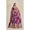 Women Floral Printed Organza Sequins Party Lehenga Choli Plus Size