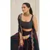 Women Floral Printed Zari Organza Party Lehenga Choli Plus Size